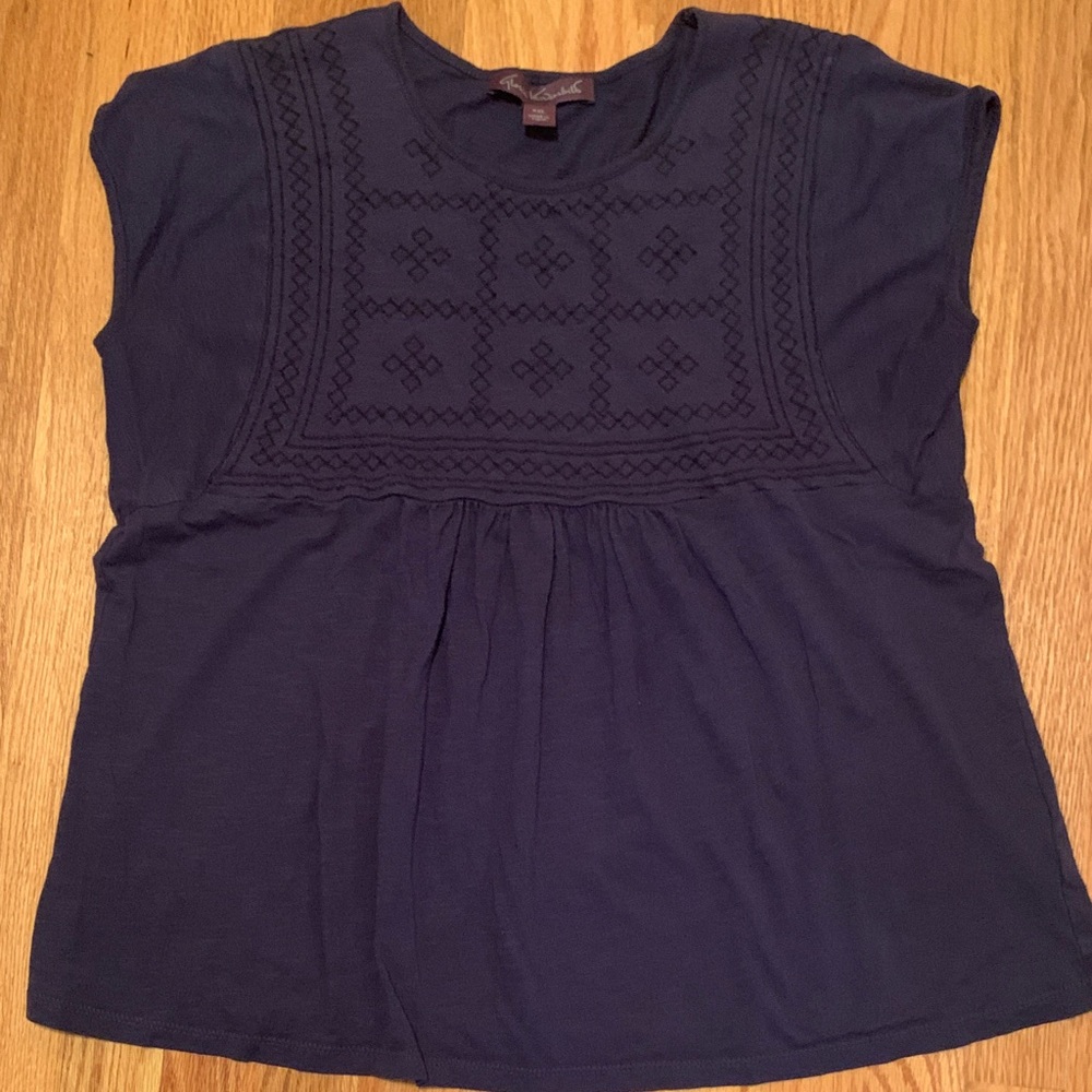 Gloria Vanderbilt Dark Blue Blouse